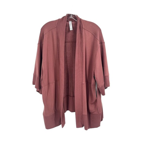 Athleta Brown Lotus Wrap Open Cardigan 980564-00 Sz S / M - Picture 1 of 6